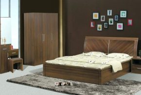 Спальня spa95946 по индивидуальным размерам на заказ, материалы из массива дерева лдсп мдф расцветка — коричневый в интернет магазине mebelblok.ru