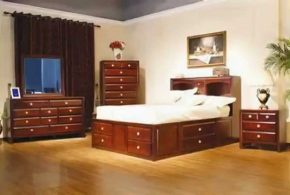 Спальня spa80176 по индивидуальным размерам на заказ, материалы из массива дерева лдсп мдф расцветка — коричневый в интернет магазине mebelblok.ru